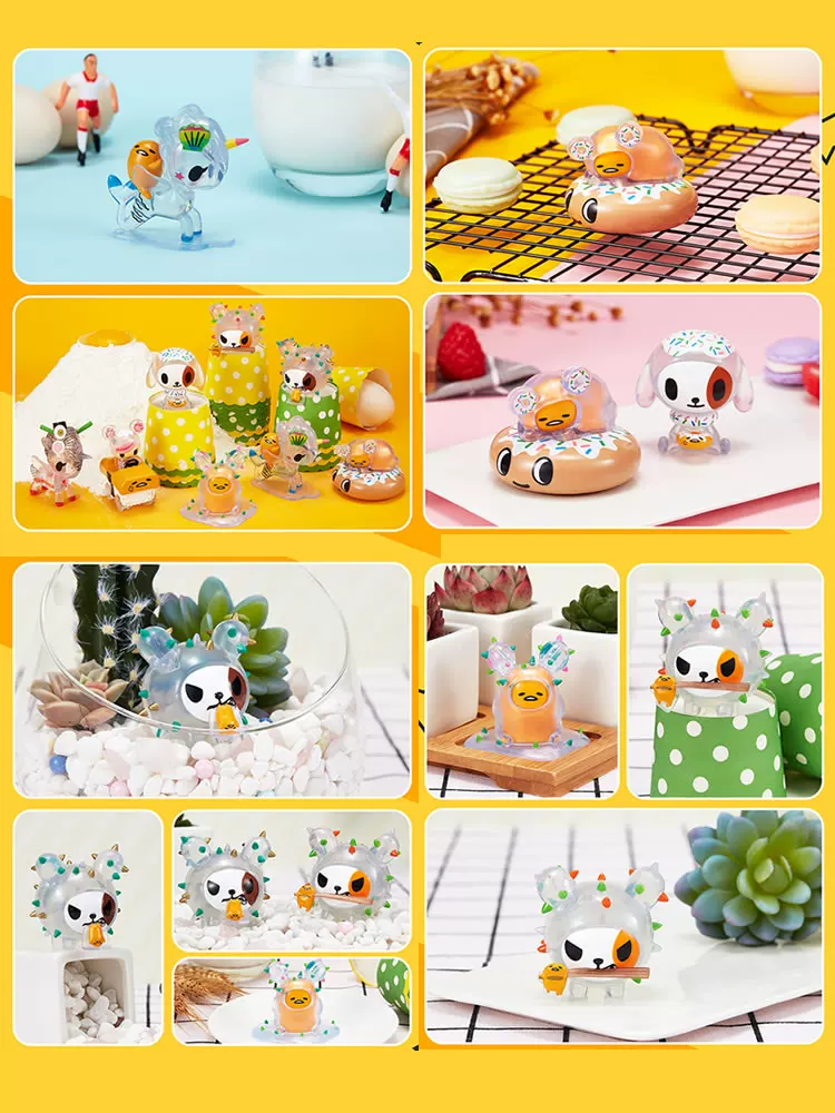 Тao Qidci TOKIDOKI яйцо-желток брат Gudetama ленивое яйцо слепок коробка-слово совместный наименование слепой бокс двухмерный единорог украшения