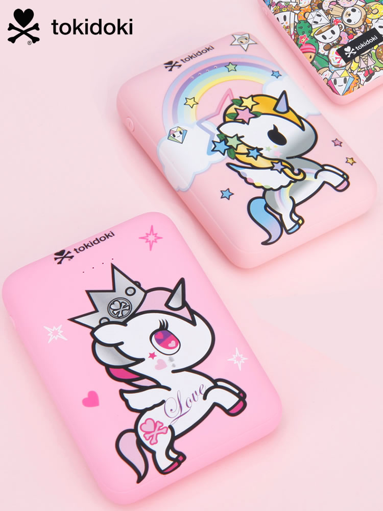 Quảng cáo Qi Duoqi Tokidoki Unicorn siêu nhỏ điện thoại di động cổng USB sạc khá nhanh phổ kho báu sạc kép - Ngân hàng điện thoại di động sạc dự phòng hoco 30000mah