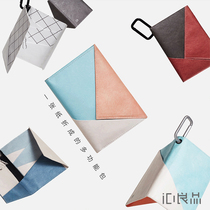 Paper fan ultra-thin ultra-light wallet card key bag two-in-one large capacity male and female drivers license storage