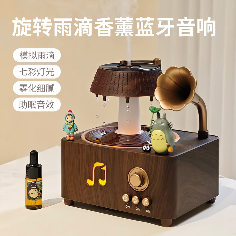 Romantic Rotating Raindrop Bluetooth Speaker Diffuser Humidifier Aromatherapy Machine Birthday Gift Teacher's Day
