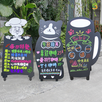 Creative cat shape vertical small blackboard Pet shop Cafe clothing shop Bar style decorative advertising board