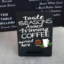 Creative desktop vertical small blackboard Cafe restaurant drinks handwritten menu Home message board two pieces