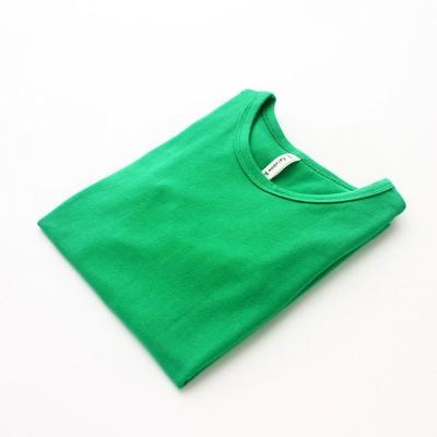 . Trai và trẻ em gái mùa xuân và mùa hè mỏng dài tay T-shirt trong phiên bản Hàn Quốc con lớn của vòng cổ màu đen đầu trắng cơ thể kéo dài đáy.