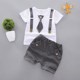 . Childrens mùa xuân 2020 Hàn Quốc phiên bản bộ cậu bé ngắn tay áo top quần short childrens trẻ em quần áo hai mảnh.