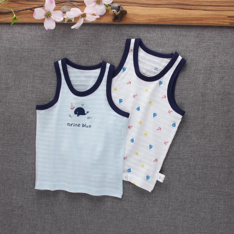 . Infant vest cậu bé mùa hè lễ hội tre bông và cô gái không tay cross-bar bé mỏng sling đáy áo 2 miếng.