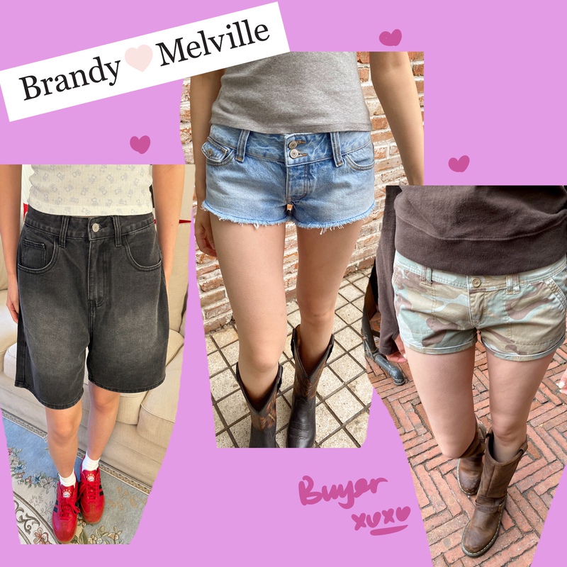 Brandy Melville Official Website Genuine Mid-Low Waist Pants Hot Pants Bm Denim Cargo Shorts Brandy Melville Official Website Genuine Mid-Low Waist Pants Hot Pants Bm Denim Cargo Shorts