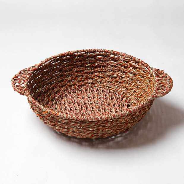 Handcrafted straw Woven Basket rattan Saucepan Increase number Commercial casserole Stone pan Anti-scalding thermal insulation mat deepening iron saucepan