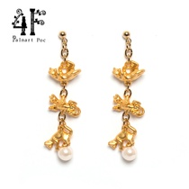 Tour Meguri Original Palnart Poc Subbrand 4F Small Crowddesign Kitty Floor Action Long Earrings