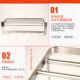 Stainless steel 304 silver thickened solid large enclosure x-edge simple storage towel rack folding bath towel rack storage rack