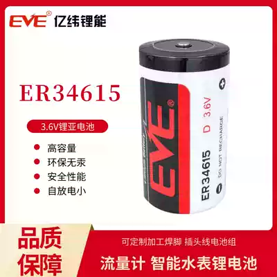 Eve lithium battery ER34615 Internet of Things locator Gas meter Flow meter instrument No 1 D 3 6v battery pack