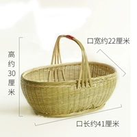 Овальная бамбуковая корзина