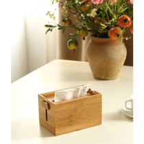 Paper box tissue box home living room creative paper box tea table bamboo roll box simple and cute
