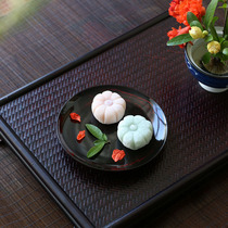 Large lacquered tea spot disc Wooden Snack Dish Dried Fruit Pan Nut Fruit Sauces Tea Table Tea Table Hem