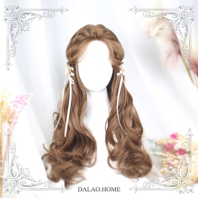 taobao agent Wig with hair parting, Lolita style, 65cm