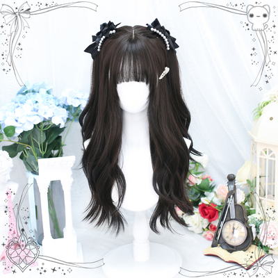 taobao agent Wig, helmet, curly wavy fresh set, Lolita style