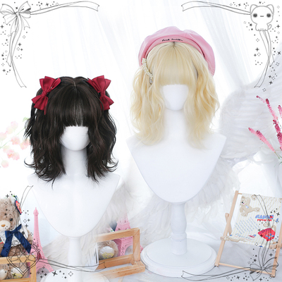 taobao agent Helmet, set, Japanese organic curly wig, Lolita style