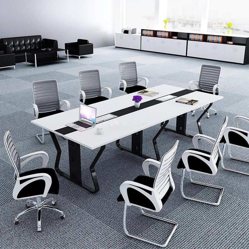Conference table long table rectangular simple modern executive desk boss table training negotiation staff desk and chair combination