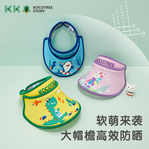 KK Tree children sunscreen sunbeds Pale Sun Hat Boy Girls Summer Empty Top Sun Hat Baby Hat Tide