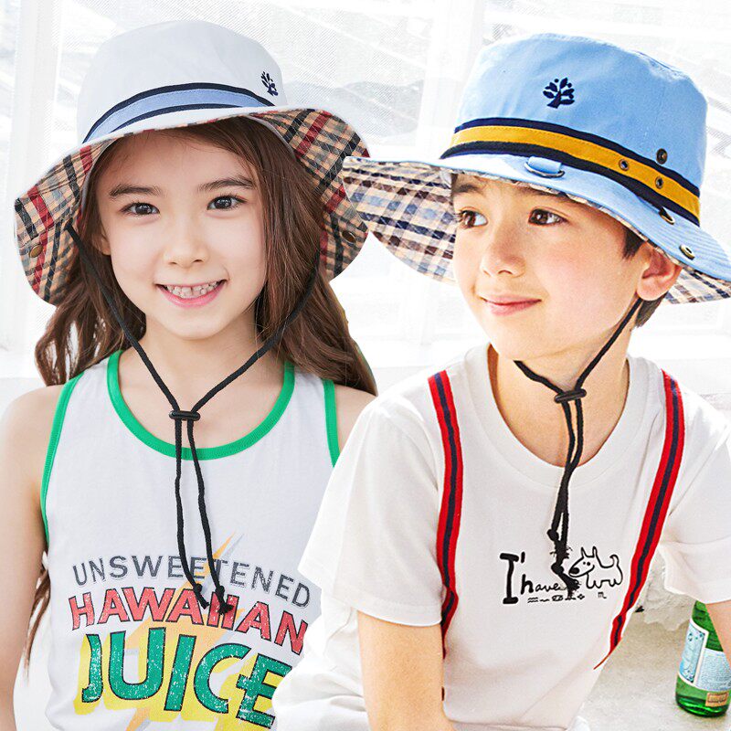 KK Tree Children Hat Sunscreen Fisherman Hat Baby Summer Boy Sun Hat Girl Sun Hat Girl Sun Hat Thin Basin Cap Tide