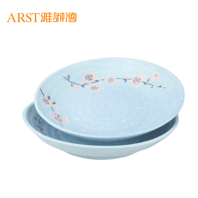 Ya cheng DE element rhyme surplus sweet 7.75 inch disk 8.75 inch disk snow under the glaze color tableware dish dish 2 only