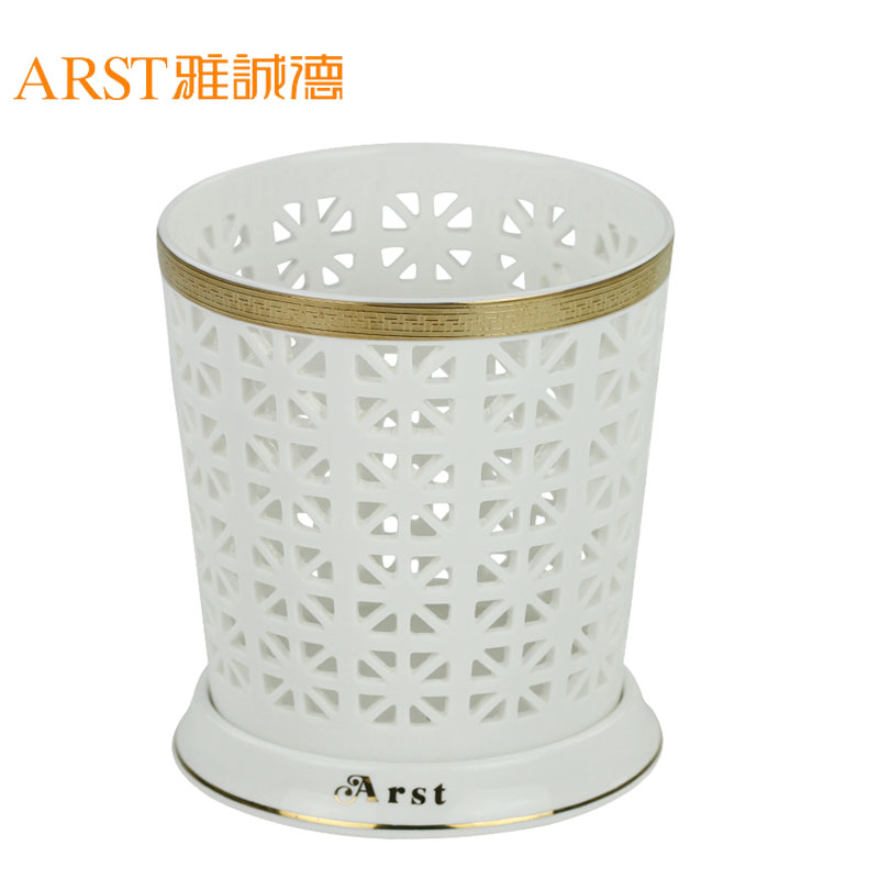 Ya cheng DE Dana carve patterns or designs on woodwork storage barrel chopsticks tube brush pot cylinder multifunctional hollow ceramic mouldproof the receive a barrel