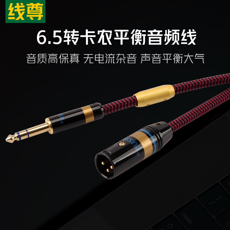 Line Zun LX180 big three-core 6 5 turn Canon audio line 6 35 monitor audio XLR balance male and female mixer