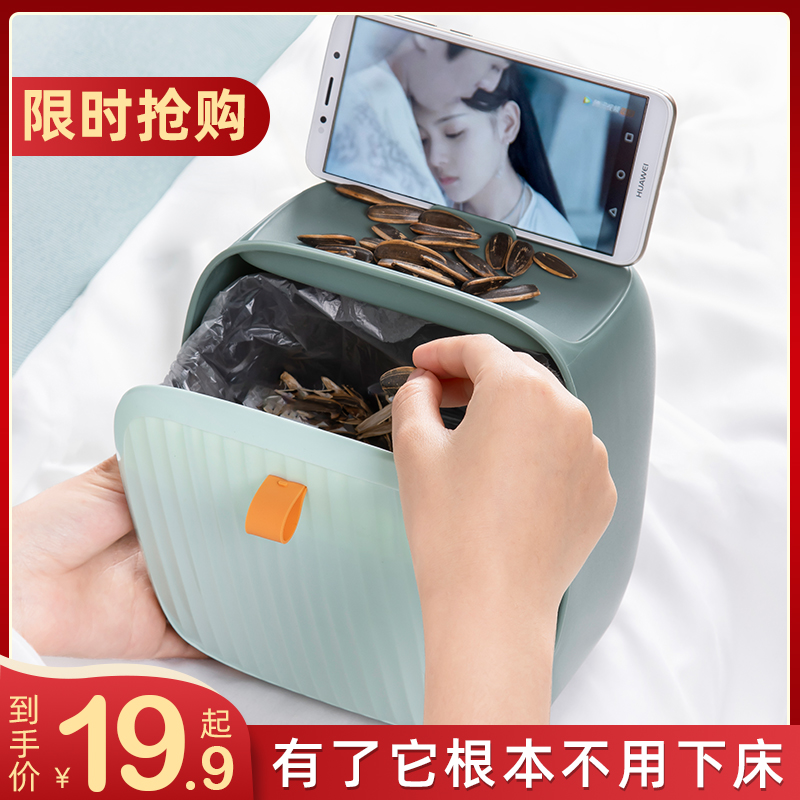 Pull-out desktop trash can creative mini accommodating table table desk Desk Containing Silo Sloth