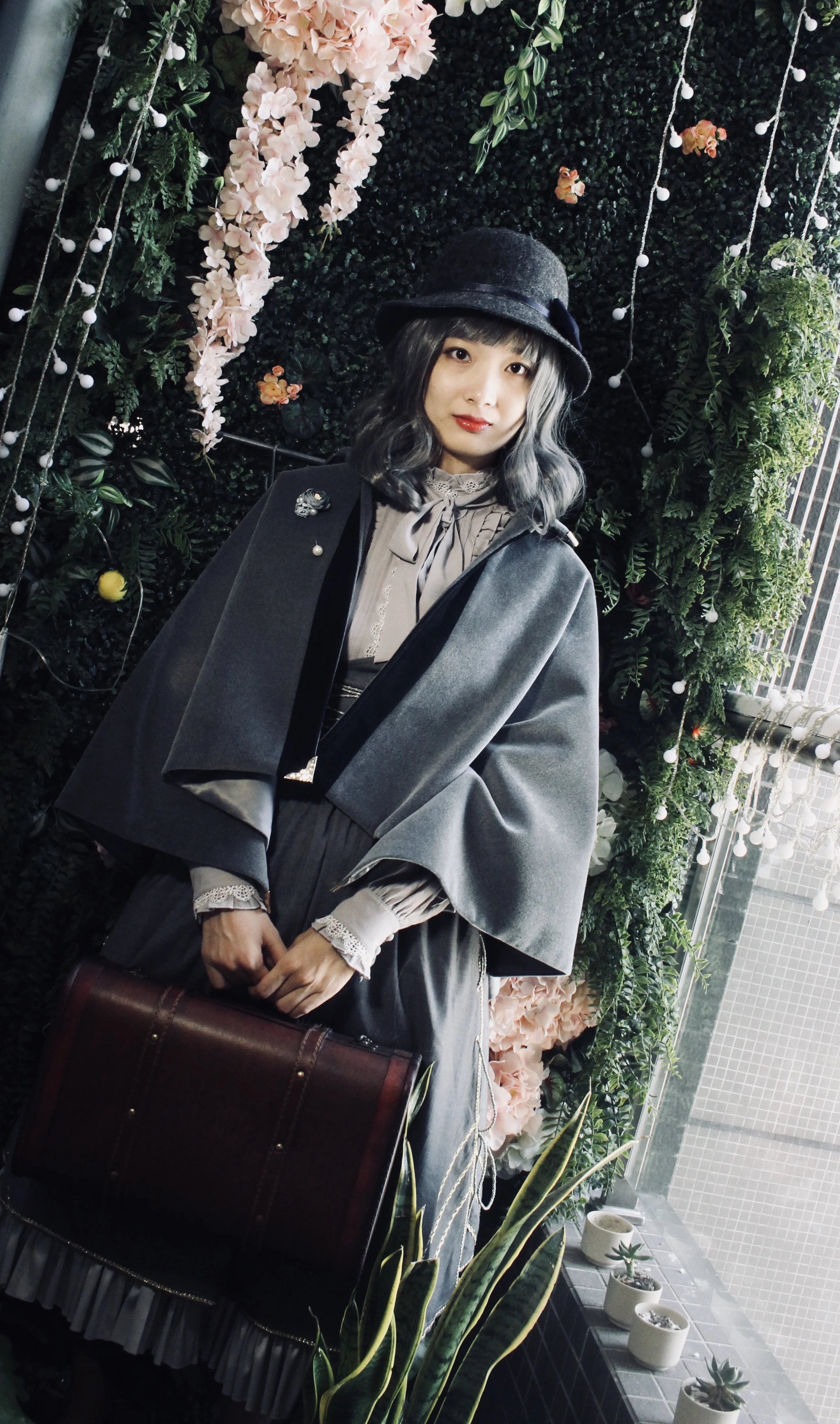 [【展示】MISS1860 开襟SK 钢骨束腰 优雅复古lolita 白英工作室]