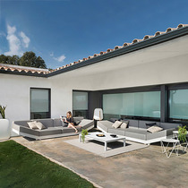 Villa Hotel Soft Decoration Designer Leisure Outdoor Sofa Outdoor Sofa Garden Garden Outdoor Aluminum Alloy Furniture