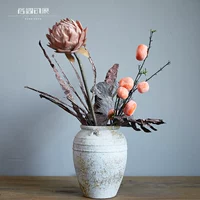 Mô phỏng Persimmon Lựu Rùa Trở lại Lá Chết Lá Retro Hình dạng gốm Trang trí Trang trí Sàn Hoa khô - Hoa nhân tạo / Cây / Trái cây cây đào giả