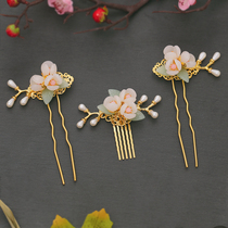 Ancient style Han clothing hairpin accessories ancient hair accessories female headwear hair comb tassel hair hairpin Super fairy set comb comb