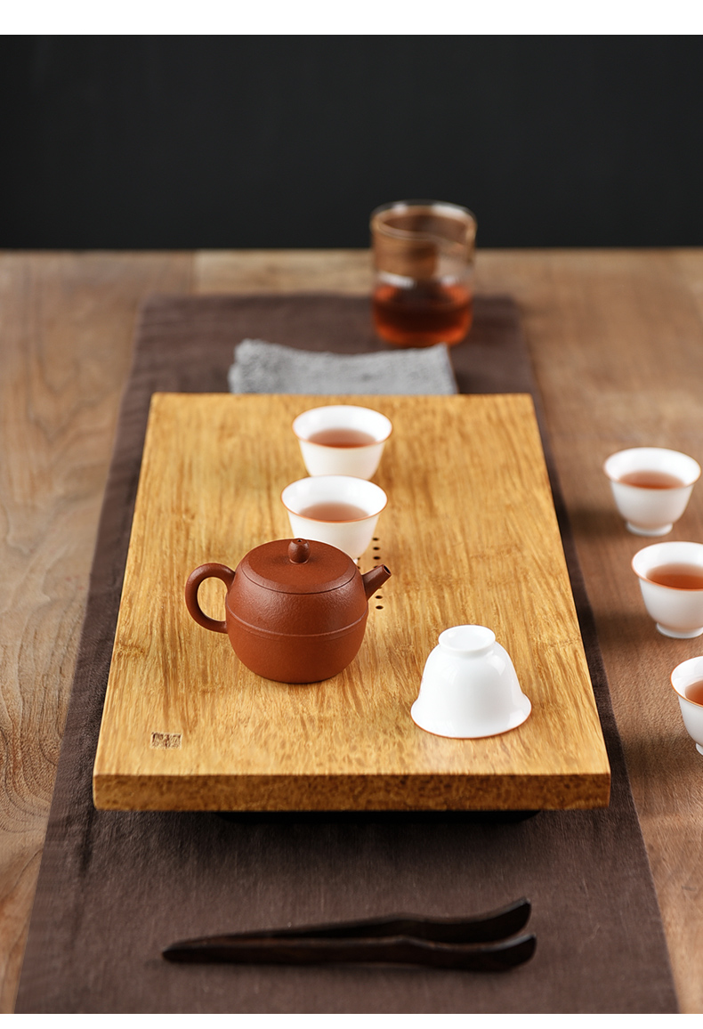 Ceramic plate of solid wood tea tray was drop story home Japanese small tea set contracted bamboo tray was dry mercifully tea set