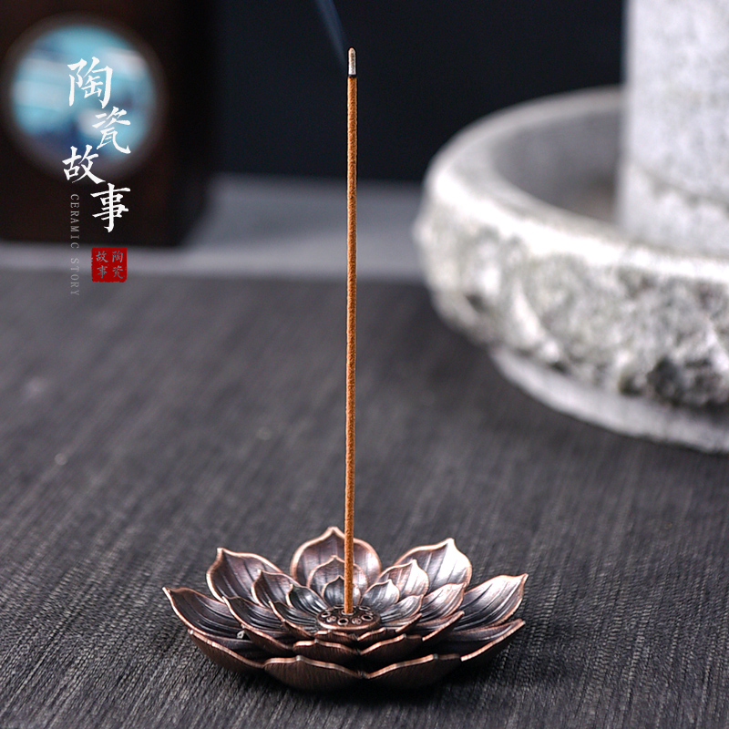 Porous ceramic story incense inserted a creative lotus archaize furnishing articles pet kung fu tea tea accessories zen censer