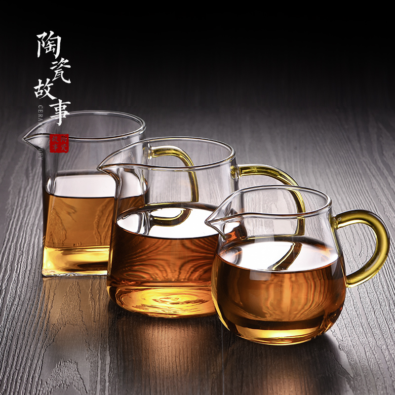 Ceramic fair story glass cup upset high - temperature kung fu tea tea accessories one - piece suit points)