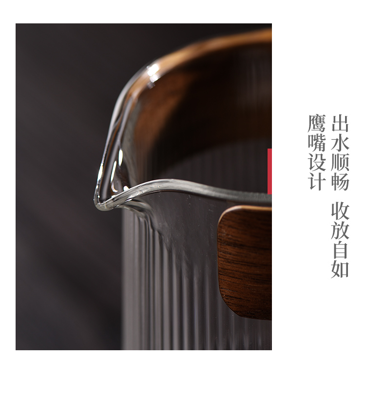 Ceramic fair story cup and glass cup upset heat - resistant kung fu tea tea accessories Japanese and a cup of tea ware