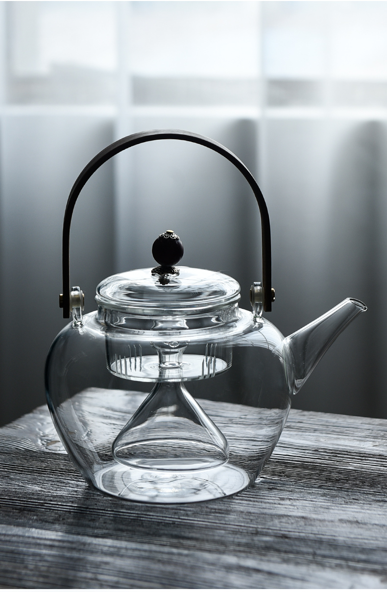 Ceramic story glass kettle high - capacity, high - temperature cooking pot furnace kunfu tea cooking teapot and tea set