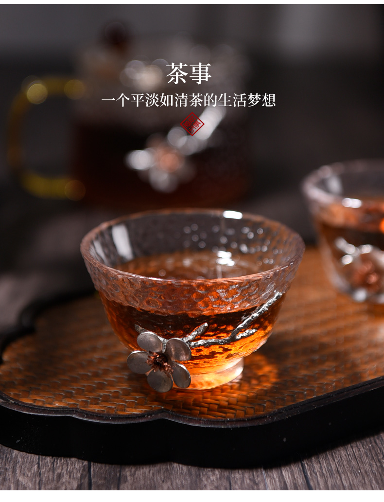 Ceramic story master sample tea cup cup single cup glass hammer stick a small Japanese kung fu tea tin, tea sets tea cups