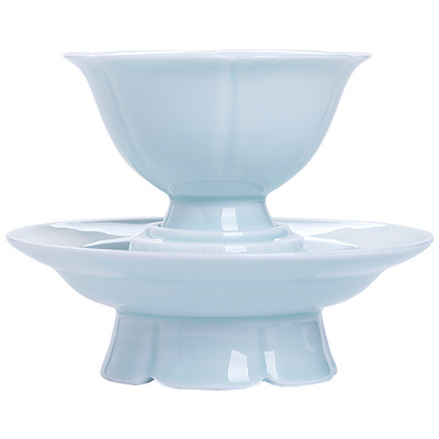 Ceramic story shadow oolong tea light masters cup cup with lace in southern song dynasty contracted household kung fu tea set