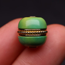 Optimized high porcelain turquoise rapeseed yellow inlaid old barrel beads with beaded pine bracelet handheld 108diy accessories