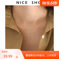 NICE 2022 new ultra shiny schnitch shiny diamond necklace classic base minimalist temperament collarbone chain woman