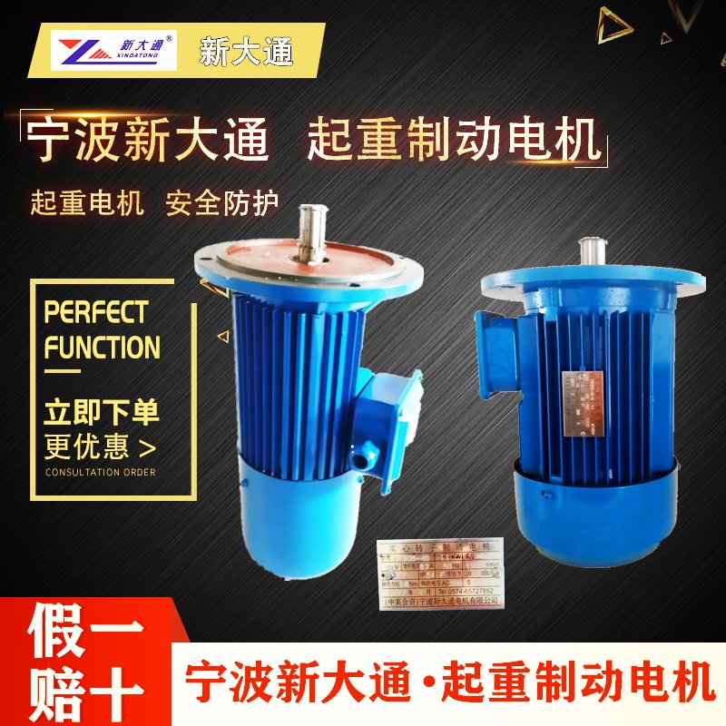 Ningbo New Datong new soft start motor YSE90S-4D-B motor crane 1 1kw cart motor