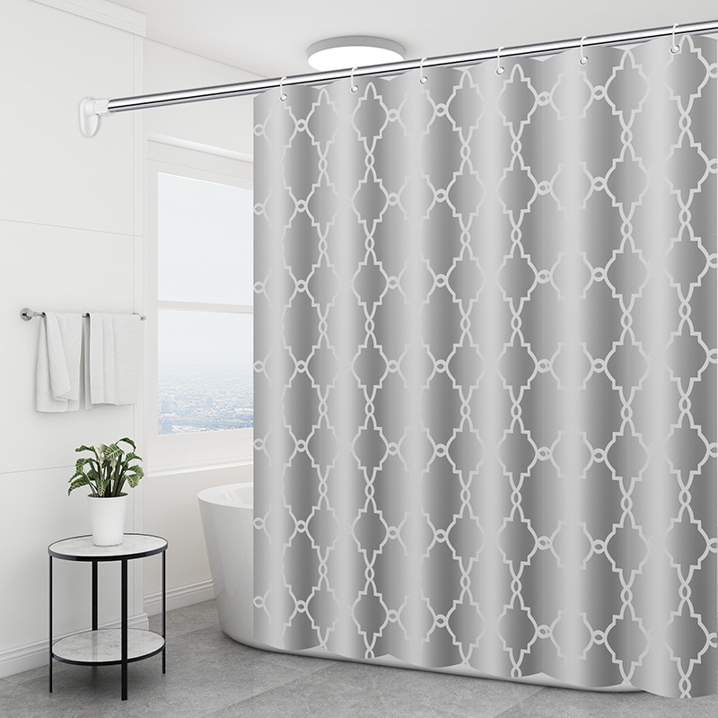 Bathroom shower curtain waterproof cloth set bathroom punch-free curtain anti-mildew curtain hanging curtain Japanese bath partition curtain