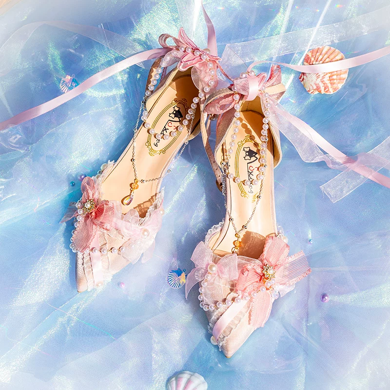 Глубоководная больничная обувь LO Shoes ZJ, плавучий Вьентьян, Лолита Шэньси, оригинальный фиксатор верхняя кожа, верхняя Лолита на каблуке-стойке