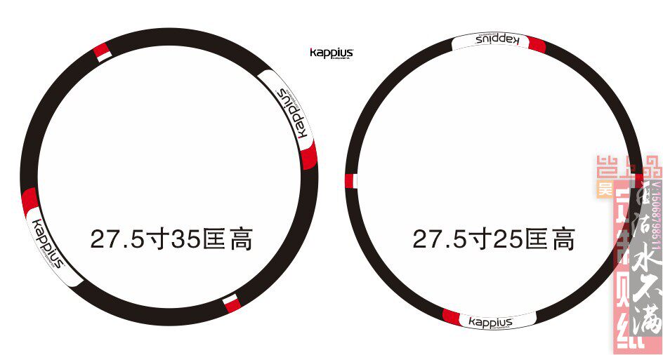 KAPPIUS27 5 inch Wheel set sticker 1 car