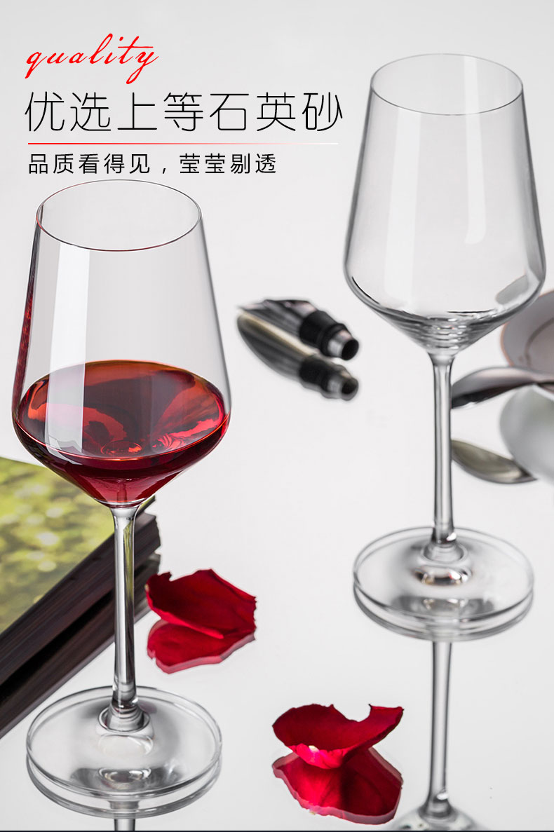 Rượu vang đỏ đặt nhà decanter Kính lớn châu Âu 6 Gói rượu pha lê ly rượu vang bộ 4 chén uống rượu đẹp