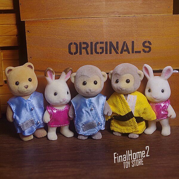 Loose Goods Forest Small Animal Costume House Wine Rabbit Cora Flocking Model Pendulum Toy Paparazzi Doll