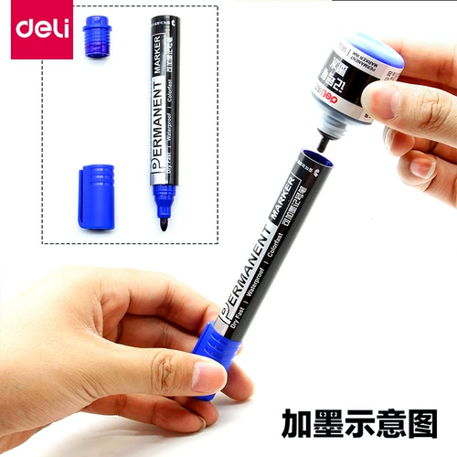 Многоразовый водонепроницаемый маркер, лайнер, водонепроницаемая ручка-роллер, черные красные синие чернила, не выцветает, 10 шт