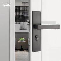 German KABO Nordic door lock indoor bedroom bathroom silent solid wood door handle black Gray household door lock