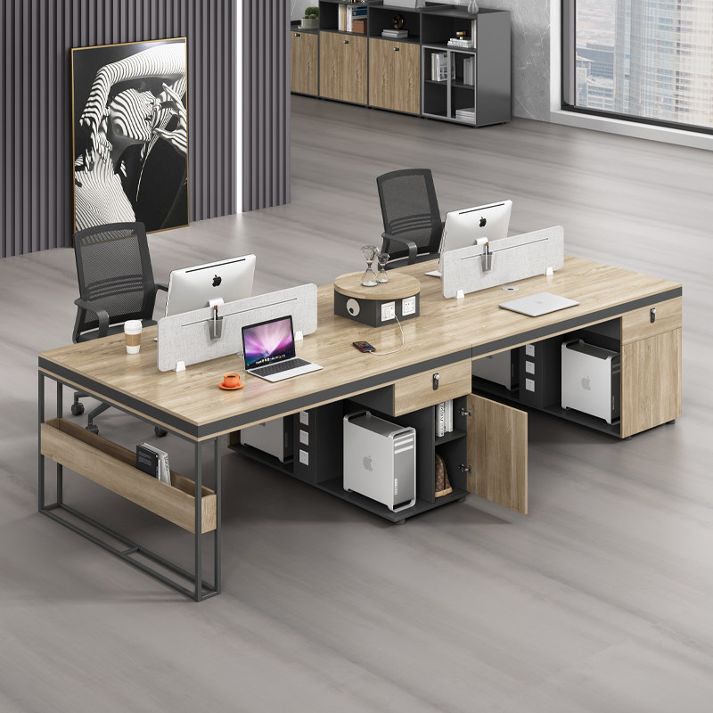 Guangdong Staff Desk Chair Portfolio Brief About Modern Four 4 6 6 Eight Workplaces Office Booth Employee Table