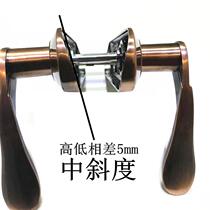Toilet door lock Bevel concave curved surface handle mechanical door lock lock accessories toilet toilet kitchen door lock